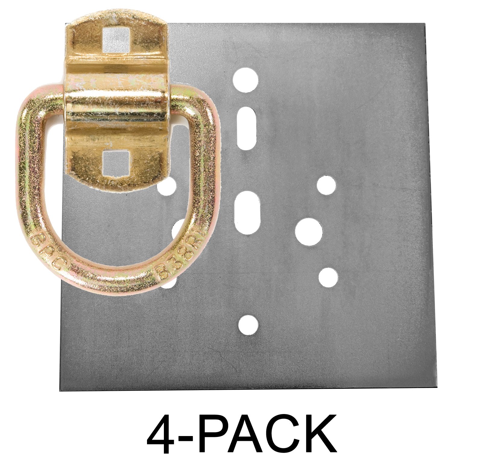 Sierra Pacific EngineeringHeavy Duty D-Ring 12,240 lb Cap. Tiedown w/Backing Plate 4 Pack