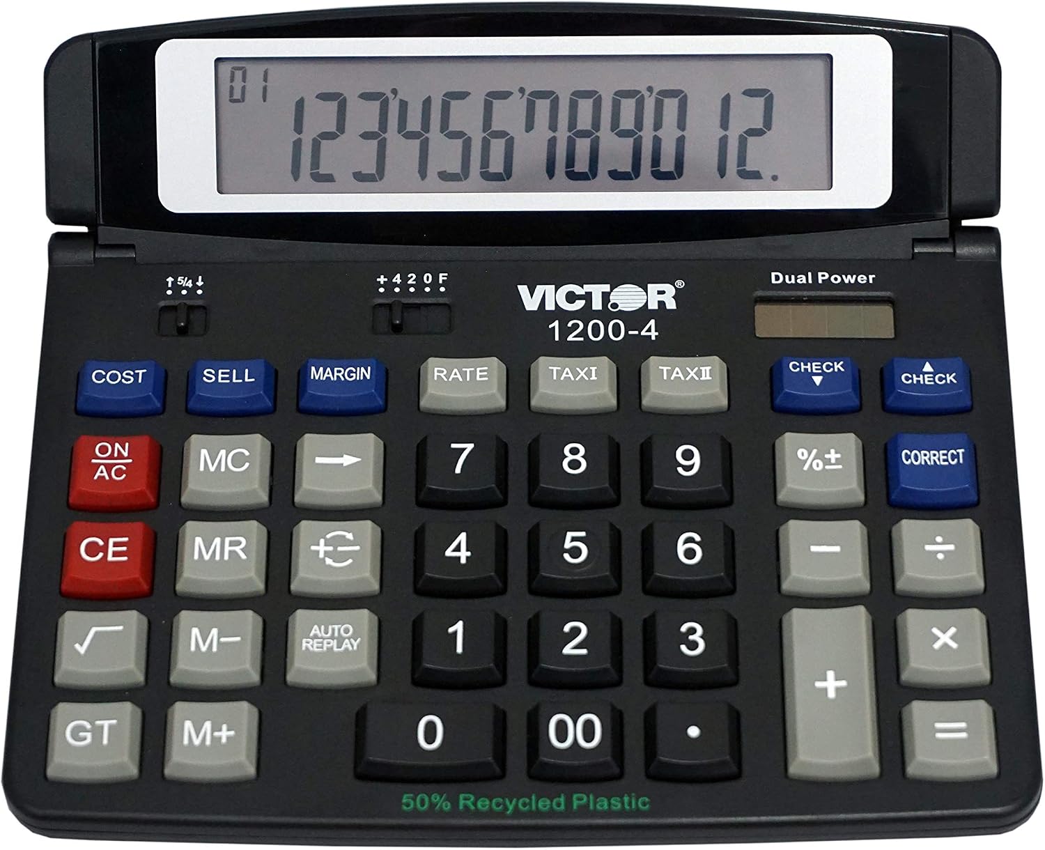 Victor 1200-4 Business Desktop Calculator, 12-Digit LCD