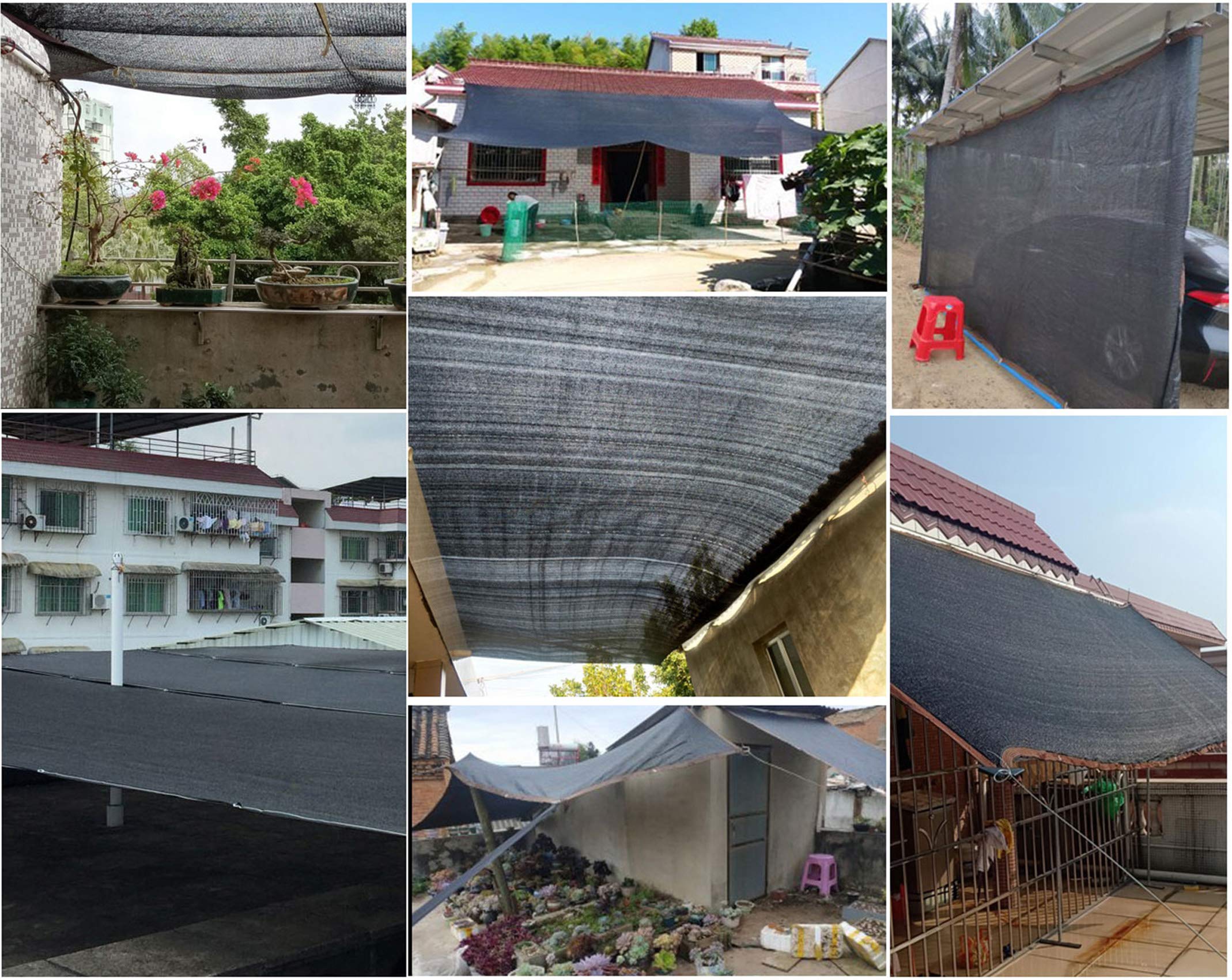 Malla Sombreo 90%,Red de Sombreado,Engrosar el Cifrado,Protección UV,Red de Sombra de Privacidad Transpirable,con Ojales,para Techo Balcón Jardín Terraza Plantas Piscina (10x10m/32.8x32.8ft)