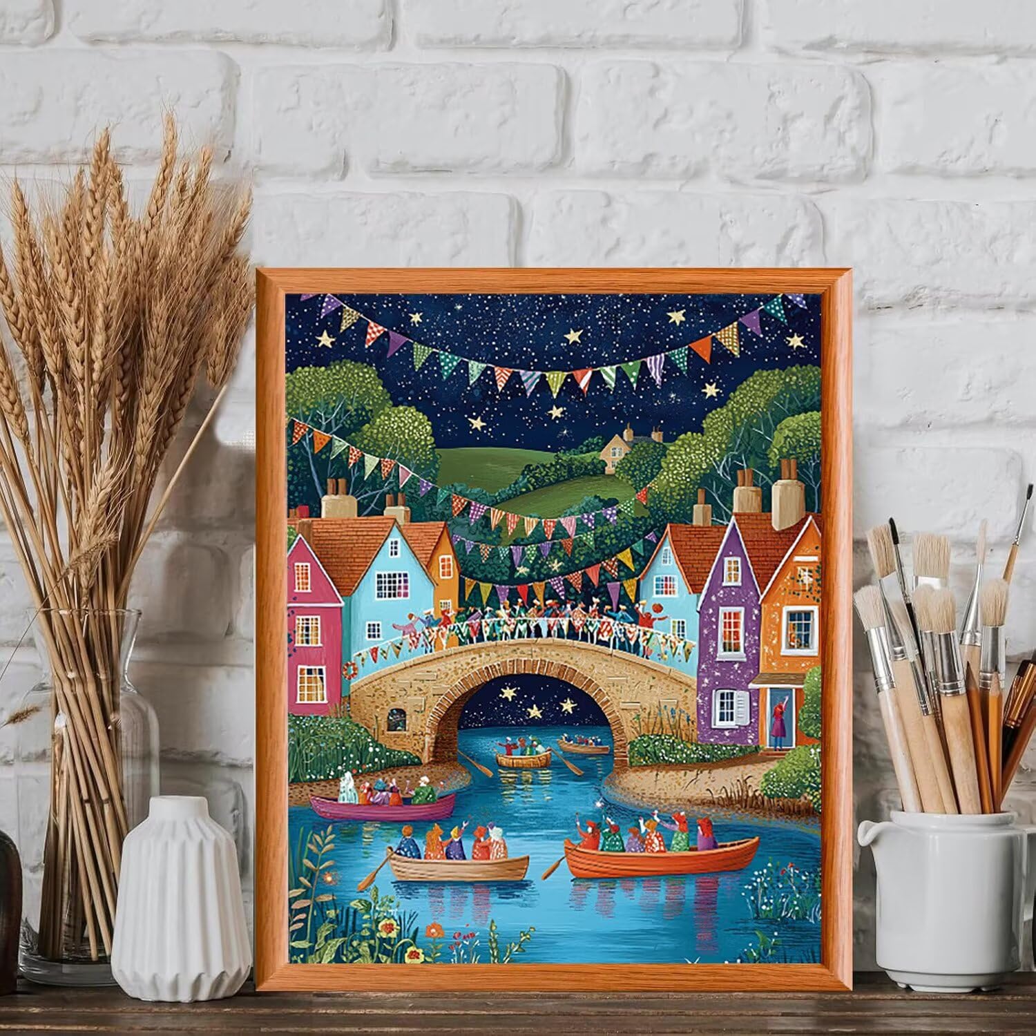 WEISHIWE Nouvel an Peinture Numero Adulte Kits, 80x100cm m-1003