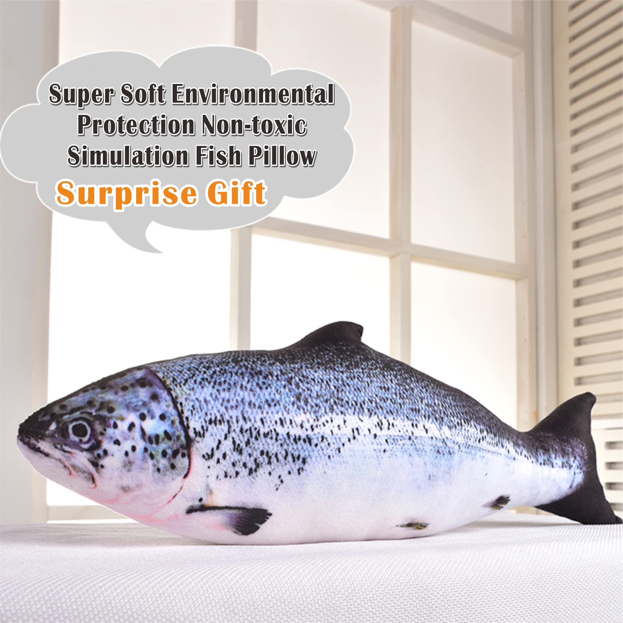 LYXIHAP Simulation Fish Plush Decorate Soft Fish Decorate Pillow Cushion Stuffed Decorate Oversized Pillow Creative Gift Home Decor - Image 4