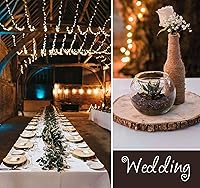 Vista 5 de Lemonfilter Juego de 8 rebanadas de madera natural de 5.9 a 6.3 pulgadas, círculos de madera sin terminar, rondas de madera para manualidades