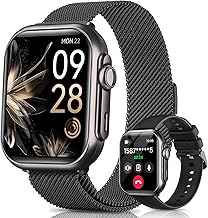 Smart Watches for Women Reloj Mujer: Smartwatch with 30Day Battery Life SpO2 Sleep Heart Rate Monitor, Bluetooth Calls, 120 Sport Modes IP68 Waterproof Fitness Tracker watch for Android iPhone 2Bands