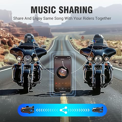 Miniatura 5 de Casco de motocicleta con Bluetooth, casco de motocicleta Bluetooth con 2 tipos de micrófonos, intercomunicador, llamadas manos libres, música,