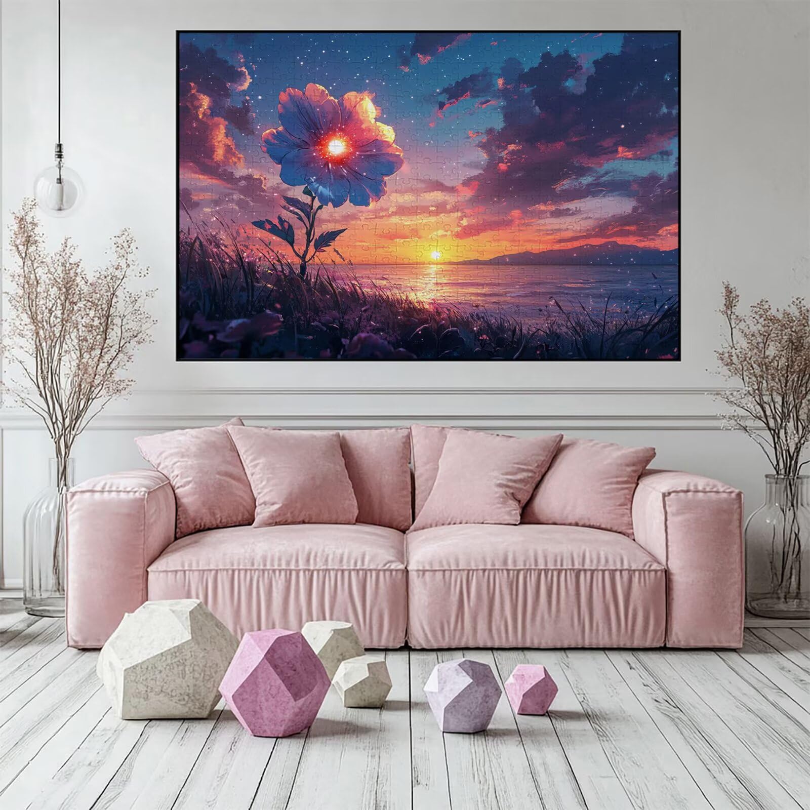 Puzzle 3000 elementów plaża puzzle dla dorosłych kwiaty 122 x 81 cm unikalne rzemiosło klasyczne 3D drewniana układanka do rodzinnych gier biznesowych, układanka do samodzielnego wykonania nawet do
