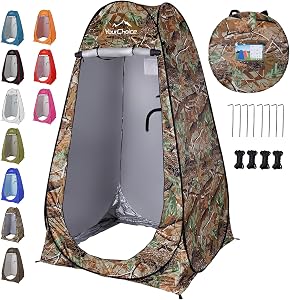 Your Choice Pop Up Privacy Shower Tent - Portable Changing Tent for Camping, Beach & Hiking - 6.2FT Lightweight with Carry Bag, Quick Setup & Full Coverage