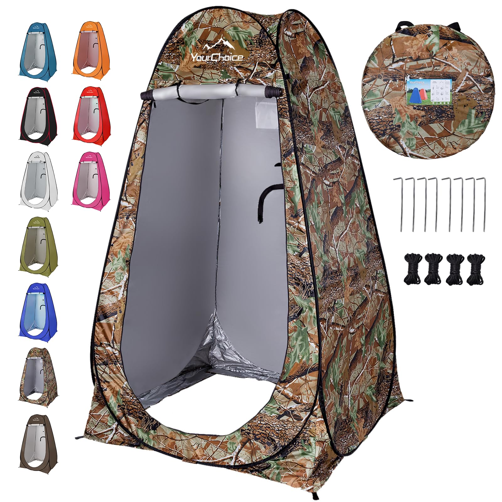 Your Choice Pop Up Shower Tent 47.2" Wx74.8/82.7" H Privacy Changing Tent