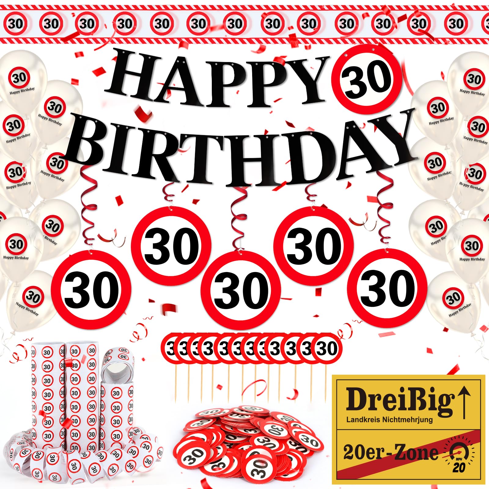 WenmthG 18-60 Geburtstagsdeko Geschenk set