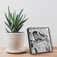 Vista 5 de MCS Portarretratos de formato 4 x 4 pulgadas, color negro, cuadrado para galería de pared, vertical y horizontal, para colgar en la pared, marco