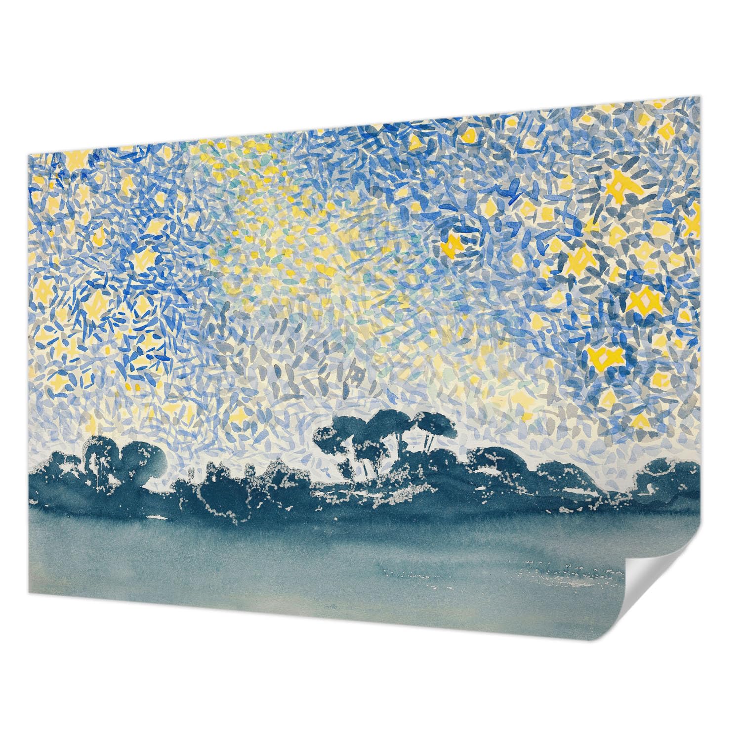 Papier Peint Résistant aux Taches Adhésif 208x146 cm Tulup Étoiles Abstraites