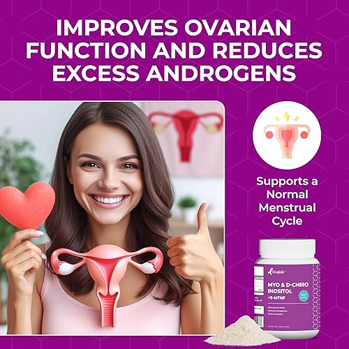Miniatura 6 de Suplemento de inositol - Myo-inositol y D-Chiro Inositol Plus Folato activo - Proporción ideal 401 - Equilibrio hormonal (180 porciones, tarro de