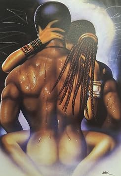 Unframed N LUV 5x7 inches WAK - African American Black Art Print Wall Decor Poster