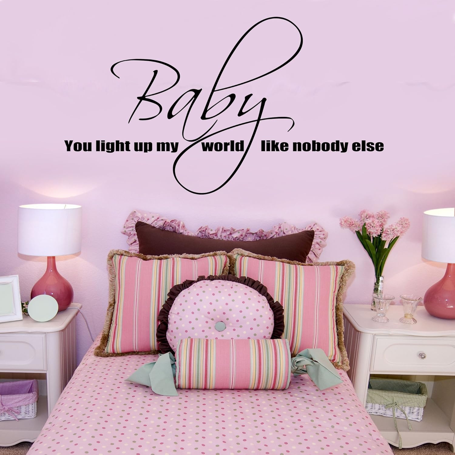 Baby You Light Up My World One Direction Wall Sticker