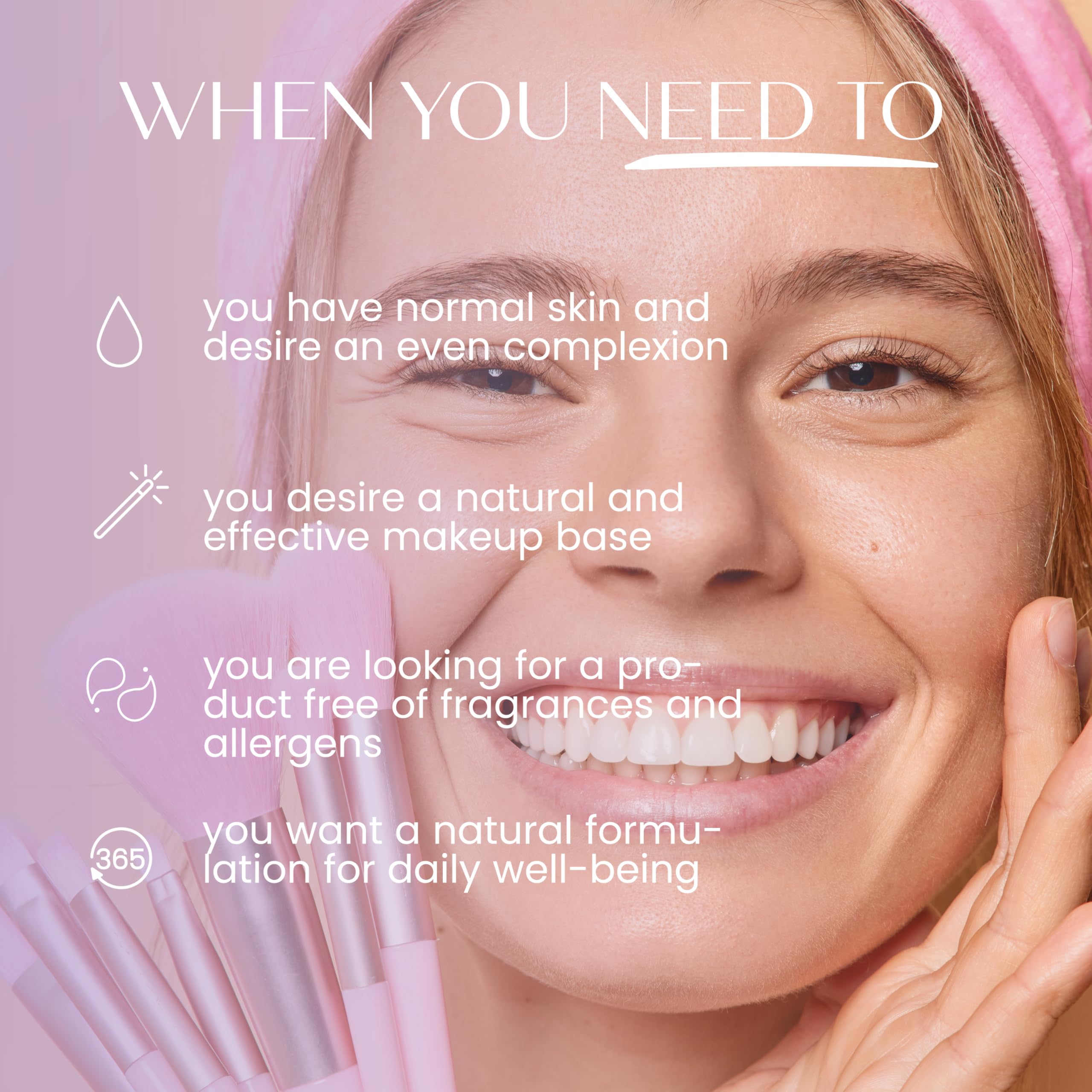 Senso Naturale Solid Face Serum Uniforming 24-Hour, Mattifying Face Cream with Vitamin E, Toning Face Mask Night - Image 3