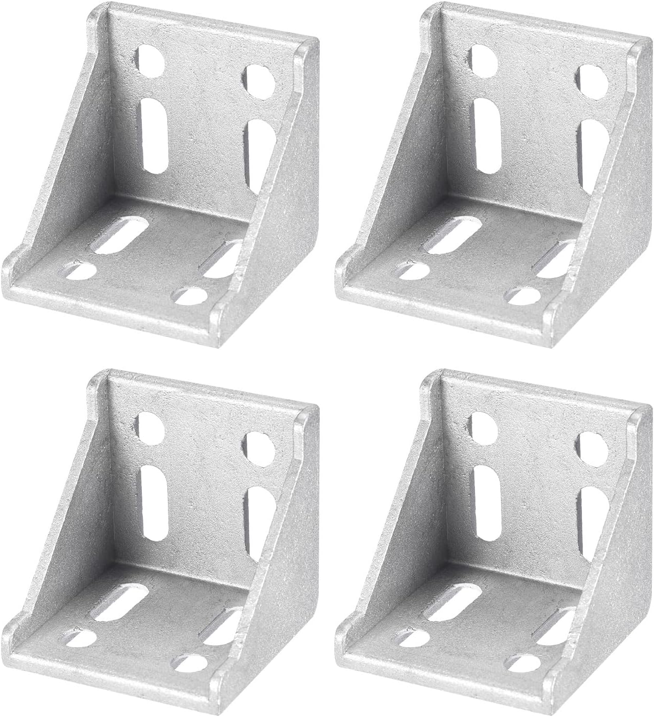 uxcell 4Pcs Inside Corner Bracket Gusset, 57x57x59mm 6060
