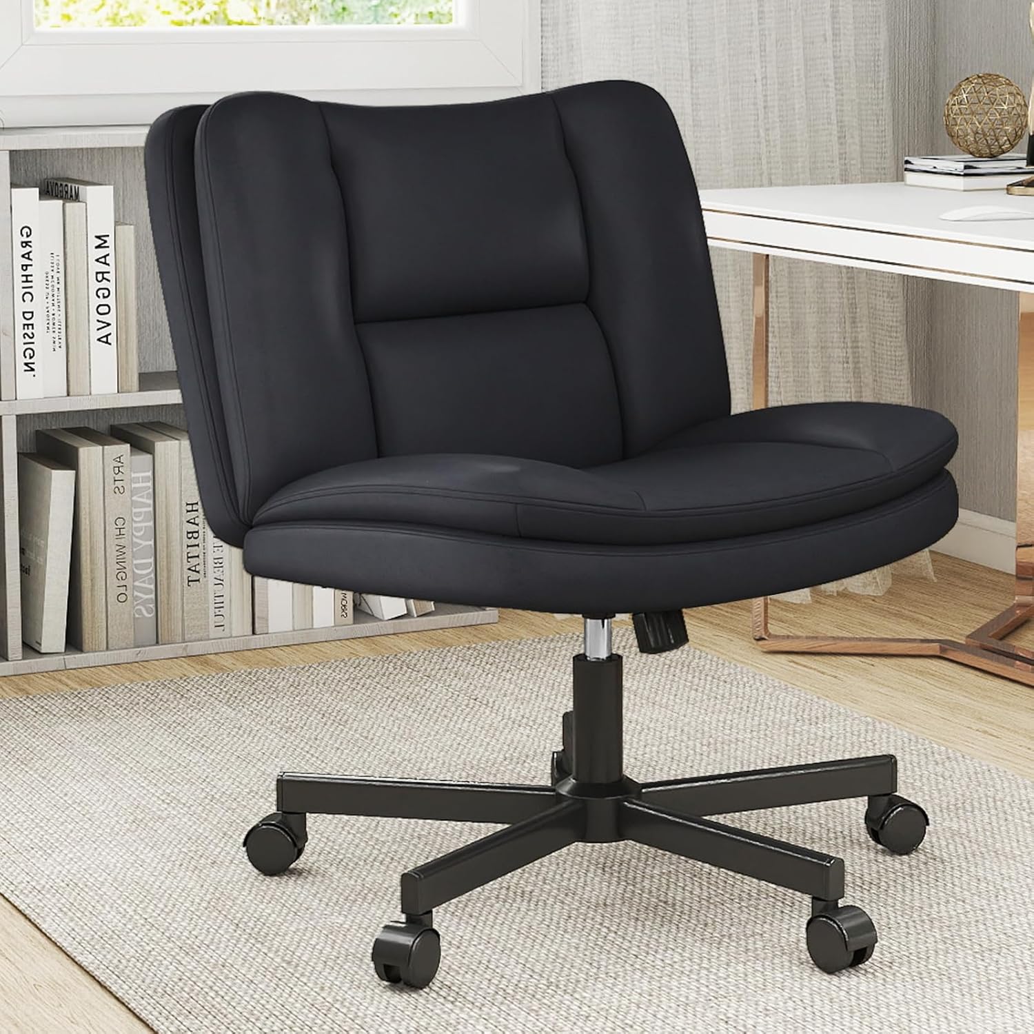 デスクチェア あぐらチェア ソファチェア 重力ロック PUレザー 90°~105