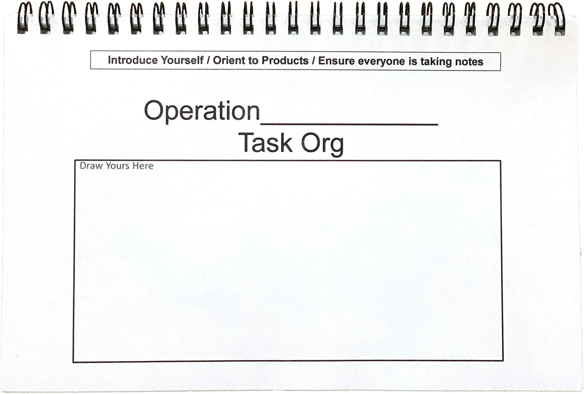 ARMY FLASHCARDS Laminated OPORD Cards - Waterproof Military Operations Order Template & Battle Book - Veteran-Made Mission Brief Shell, USA-Made, Fits Cargo Pocket
