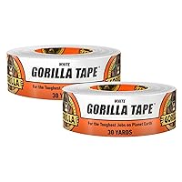 Vista 1 de Gorilla Cinta adhesiva blanca, 1.88" x 30 yardas, blanca, (paquete de 2)