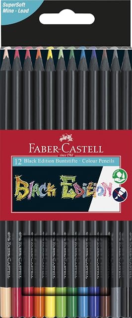 Faber-Castell Black Editition 12 x Colour Pencils