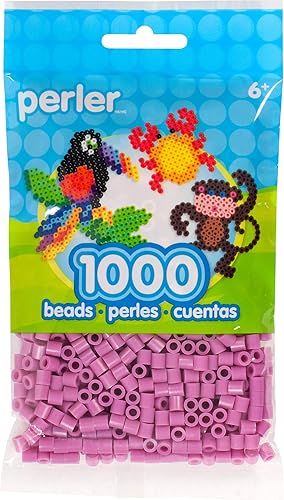 Perler, Cuentas fusibles de color morado orquídea para manualidades, pequeñas, 1000 unidades