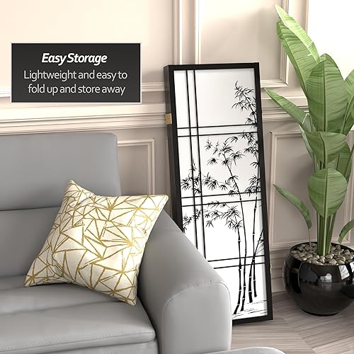 Miniatura 21 de Pantalla corta Shoji de árbol de bambú de 4 pies - Natural - 4 paneles Natural,Negro -,Rosewood,https://www.amazon.com/dp/undefined