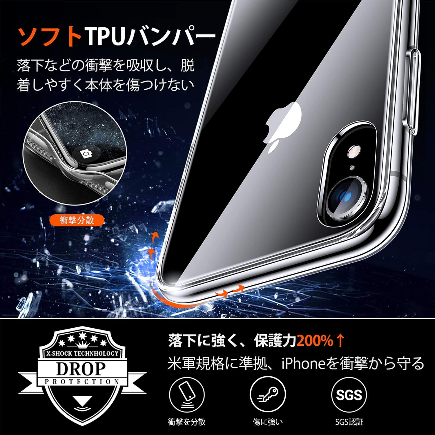 Amazon Co Jp Torras 21新型 Iphone Xr 用 ケース 9h 強化ガラス Tpuバンパー 耐衝撃 黄変防止 滑り止め 保護 薄型 フィット感 For Iphone Xr ケース おしゃれ アイフォンxr 用ケース クリア 家電 カメラ