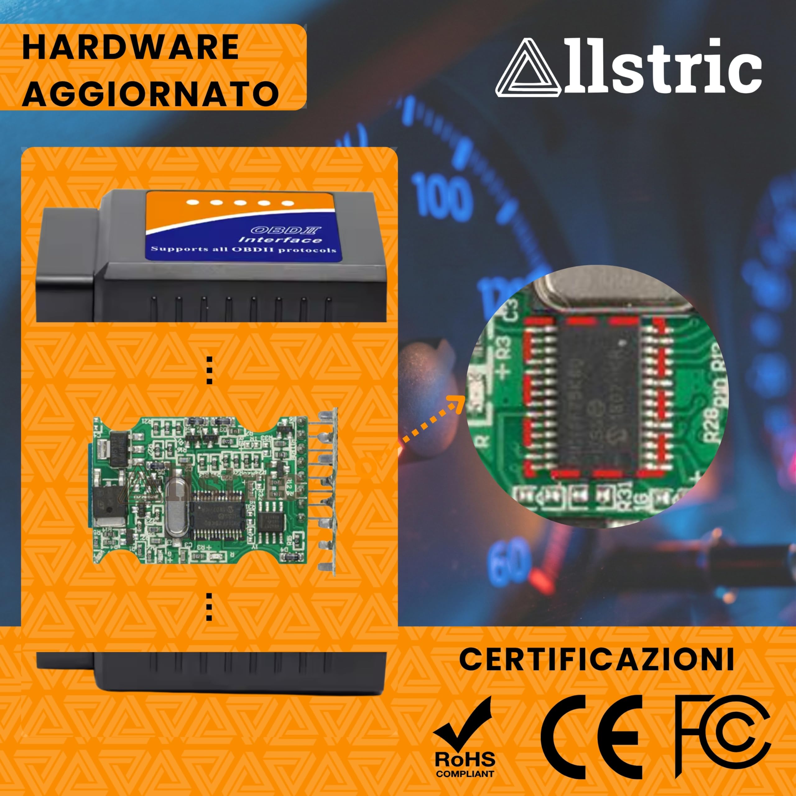 OBD2 Auto Diagnostica Bluetooth per iOS, Android e Windows. Scanner OBD2 per Auto Multimarca dal 1996. Lettore Diagnosi Auto Professionale in Italiano. OBD2 Bluetooth per Guasti Motore.