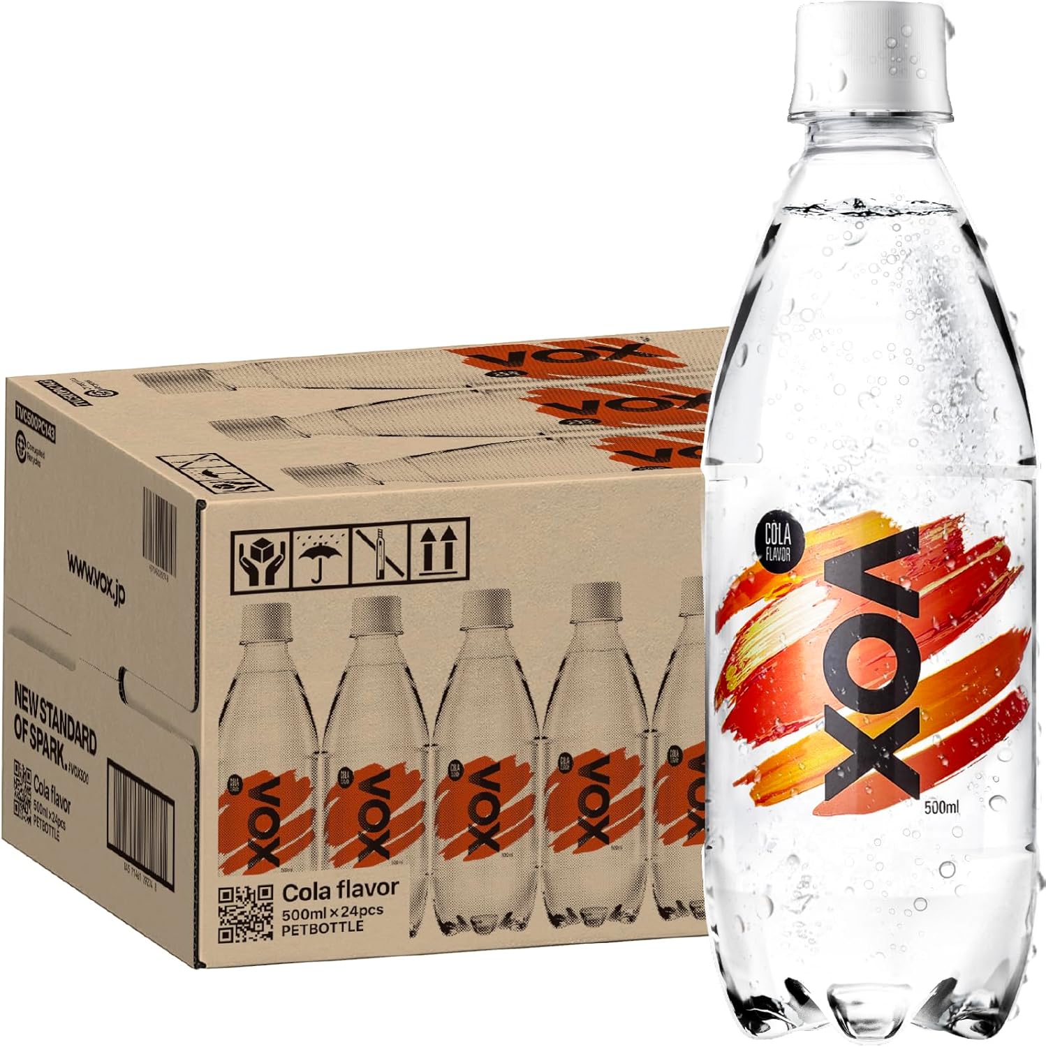 VOX(ヴォックス) 強炭酸水 コーラフレーバー 無糖 500ml ×24本