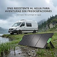 Vista 6 de GRECELL Panel solar portátil de 200W para central eléctrica, cargador solar plegable con 4 soportes, kit de panel solar impermeable IP65 con salida