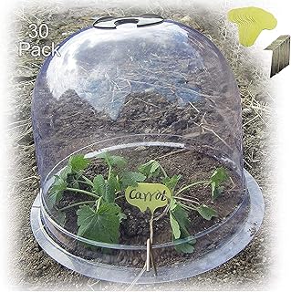 SYITCUN Plant Covers Winter 30 Pack Dome Plant Cloth Covers Freeze Protection Reusable Greenhouse Plastic for Outdoor Plan...