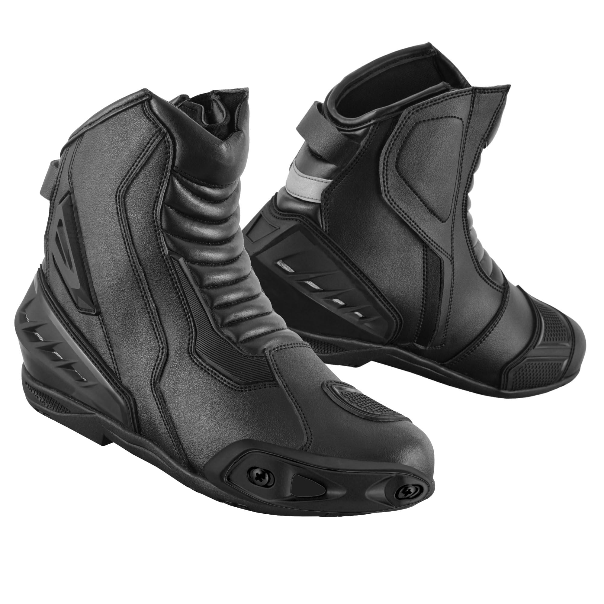 Chaussures de moto en cuir pour homme, bottes de protection antidérapantes avec support de cheville, approuvé CE