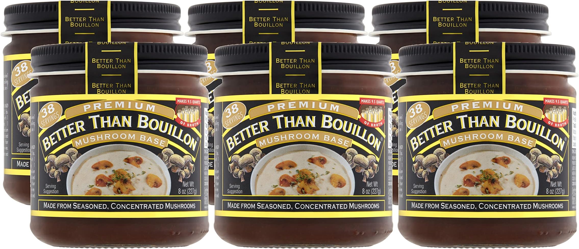 Better Than Mushroom Base Bouillon, 8 Ounce -- 6 for Homes