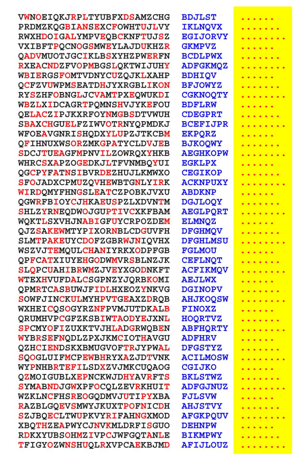 Squint-Word Puzzles: 099