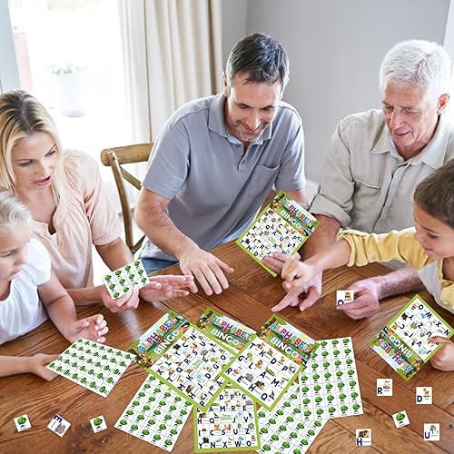 Miniatura 4 de Juego de bingo de animales para niños y niñas, adultos, 24 jugadores, tarjetas de bingo de animales, suministros para fiesta de cumpleaños,