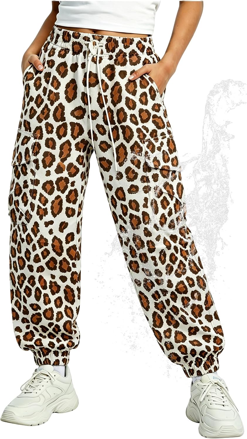 Boys Girls Waterproof Cargo Rain Pants Lightweight Printed Outdoor Rain Trousers for Kids Aged 7-14