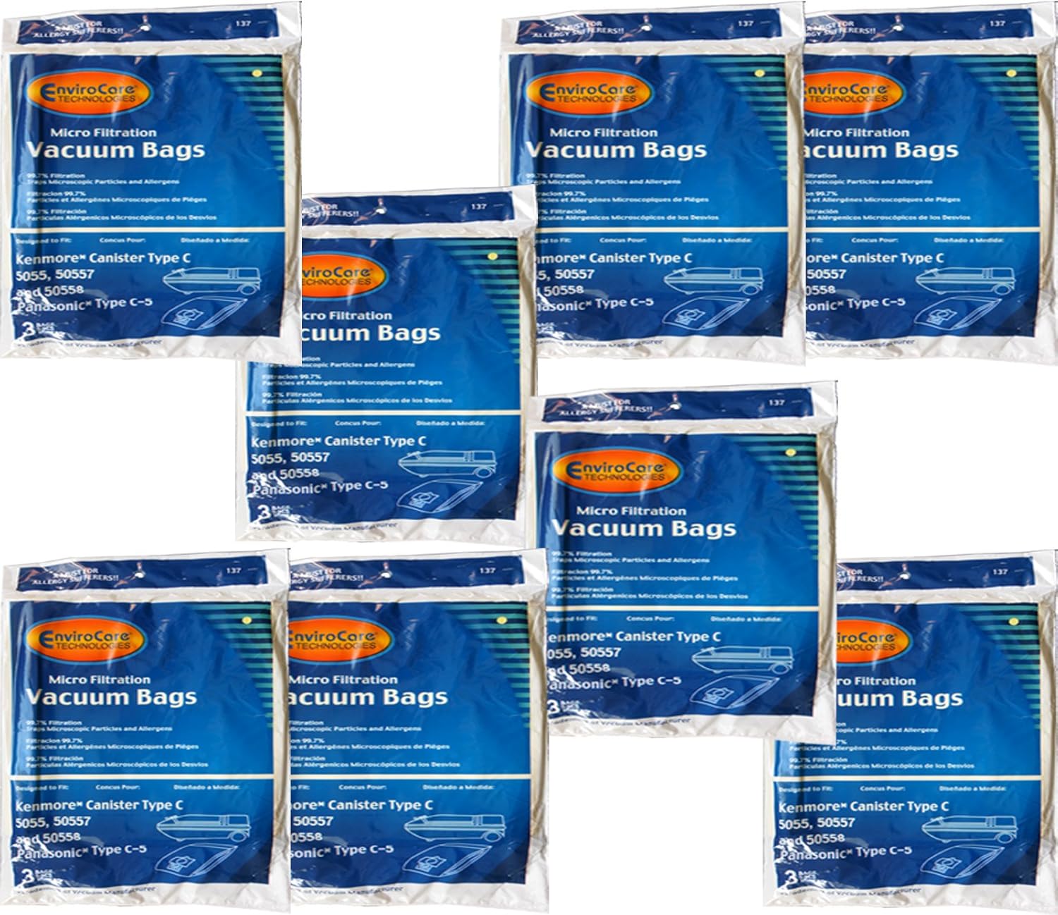 24 Kenmore Canister Type C Sears Vacuum Bags, Canister