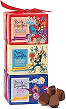 Monty Bojangles Cocoa Dusted Truffles Gift Tower (Movie Night - 3 x 100g Pack) 3 Luxury Chocolate Truffle Boxes - Popcorn Carousel, Pretzel Parade & Cookie Moon - The Perfect Chocolate Box Selection