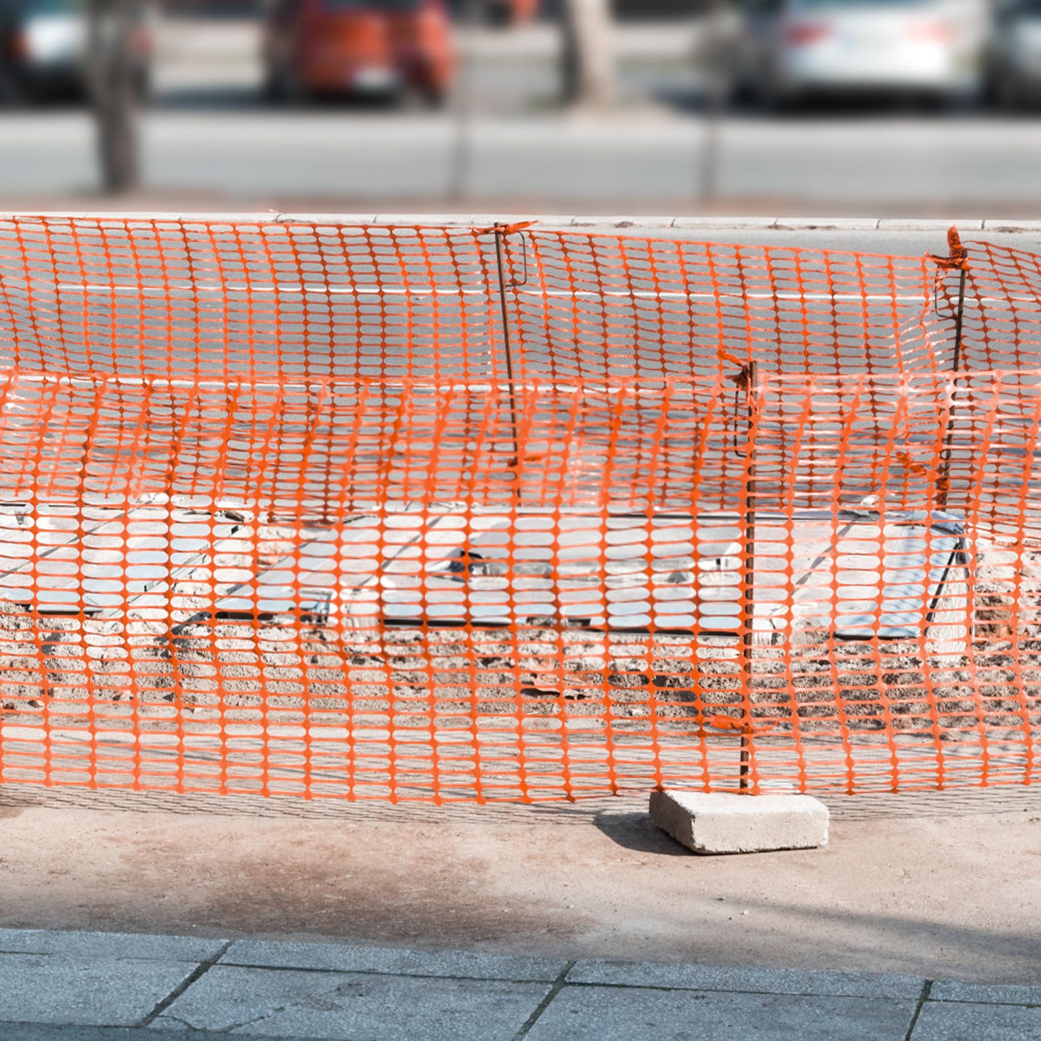 Valla de seguridad enrollada, 100 cm de altura, red de protección para obras (1 x 80 m, naranja)