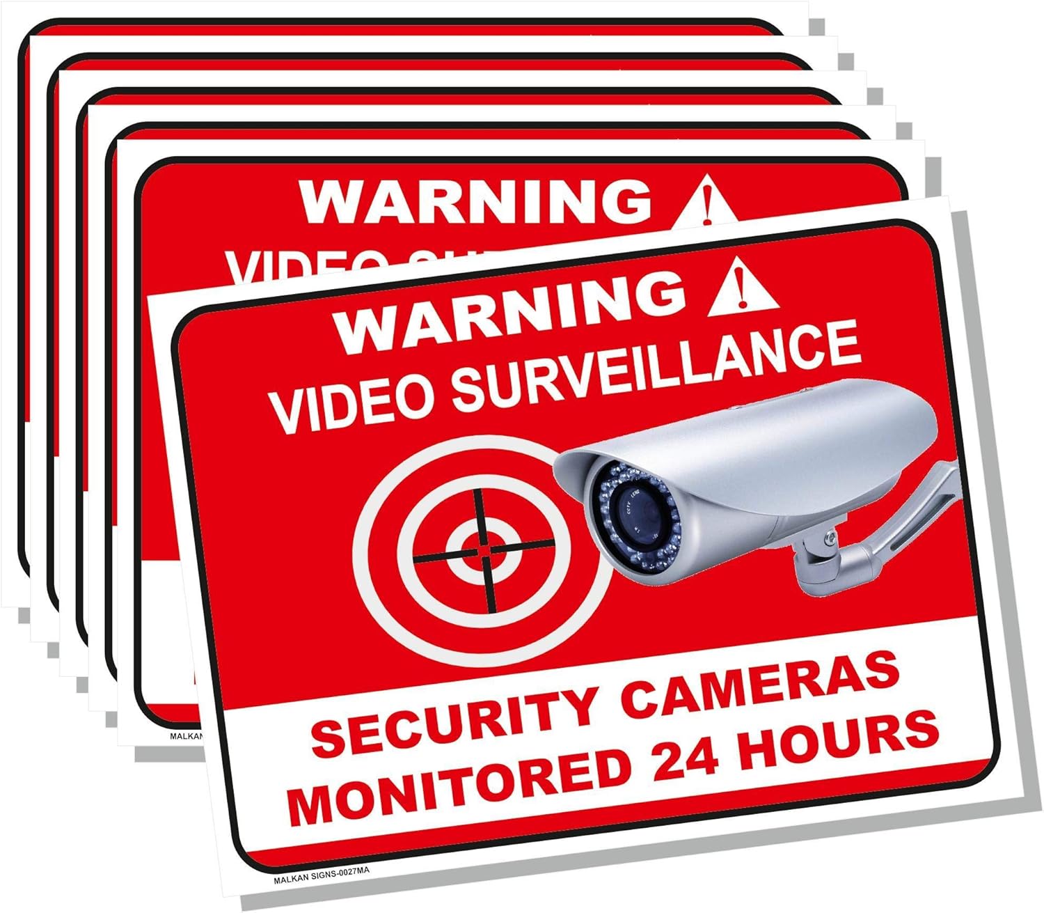 Warning Security Cameras in Use Signs Video Surveillance