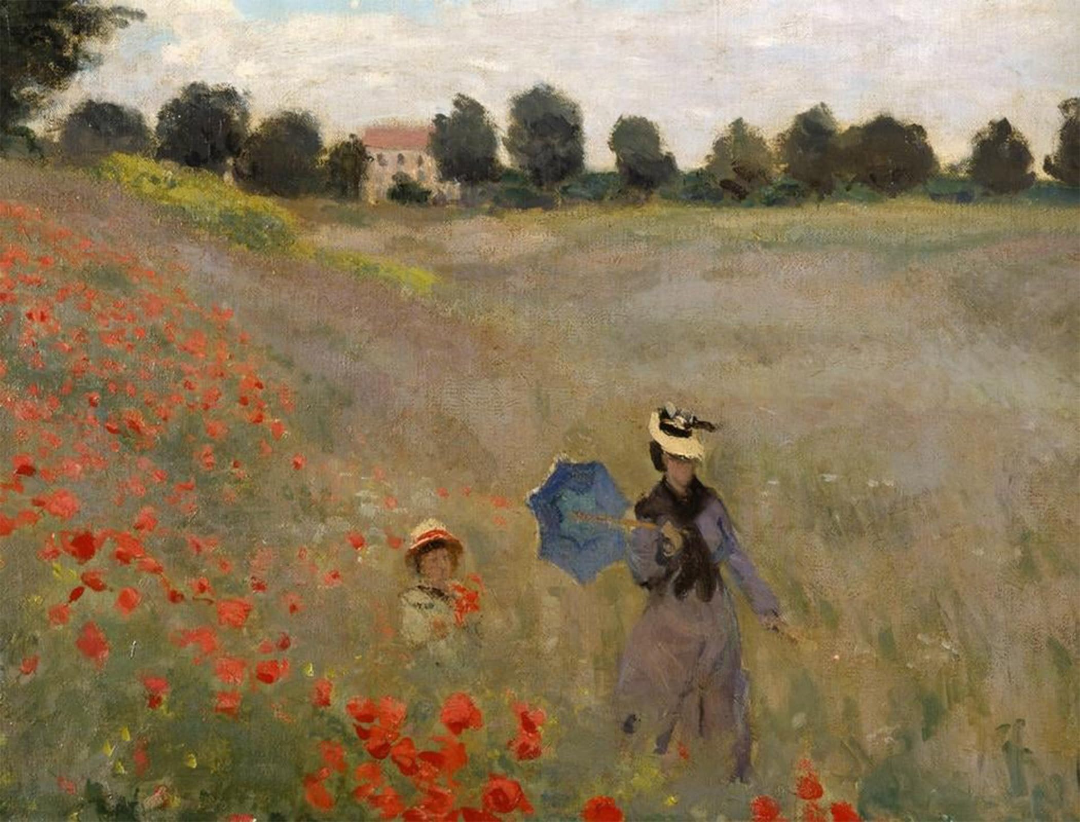 Posteriik No Frame Famous Print Pop Art Wall Art Graffiti Poppies In Argenteuil By Claude Monet Art Prints For Home Decor 60X90cm