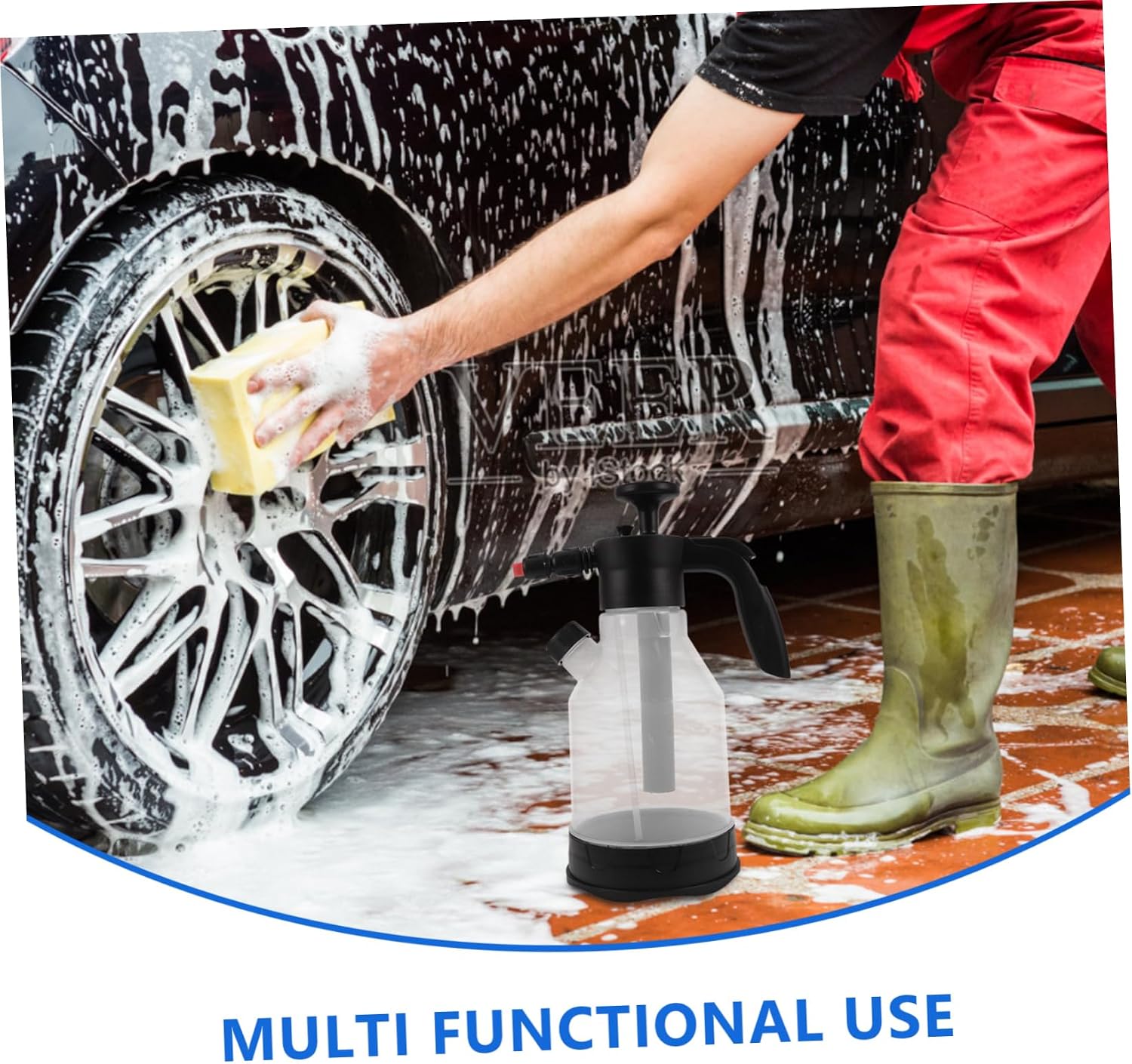 Ciieeo Handheld Foam Pump Sprayer Adjustable Nozzle for Car Washing Home Cleaning and Plant Watering Multiuse High Pressure Sprayer for Efficient Foam Application