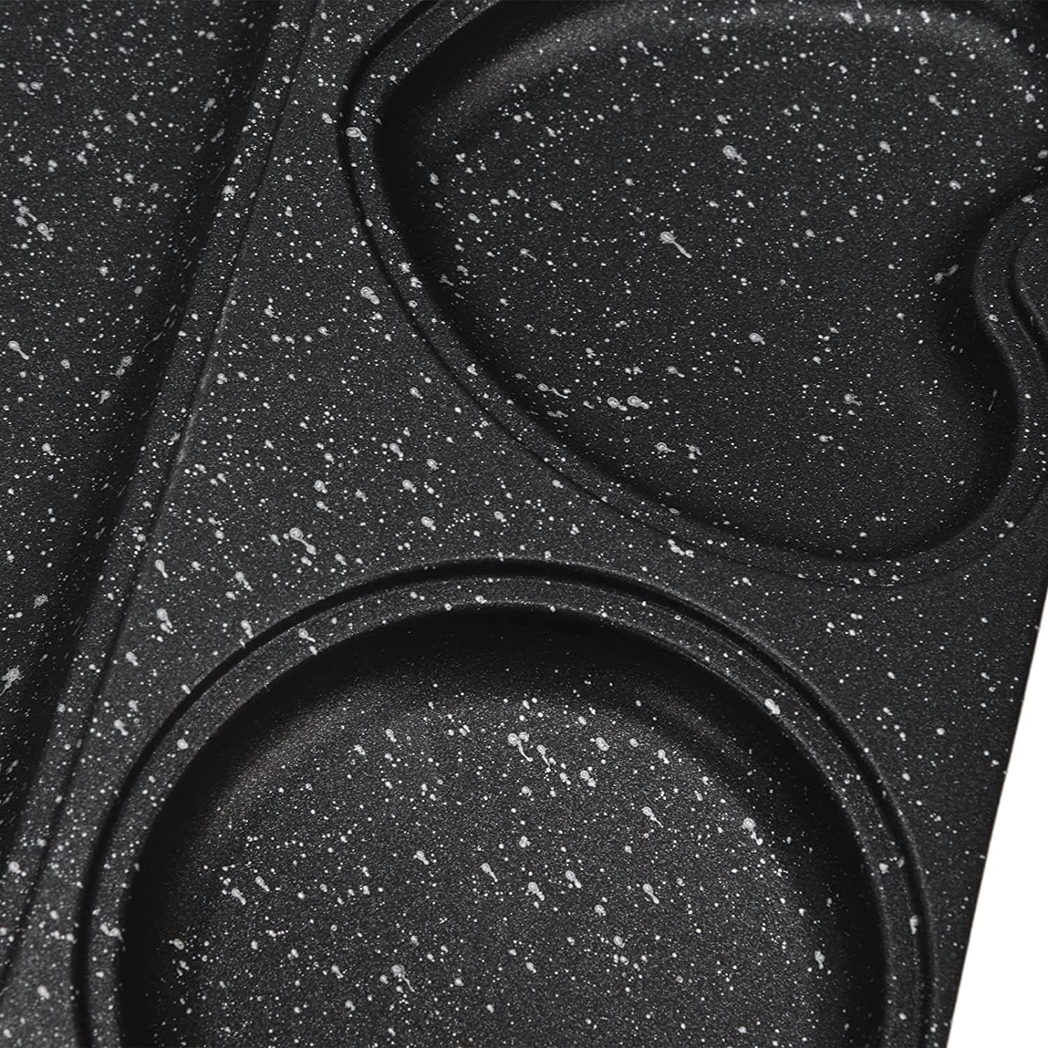 Omelet Pan,Pan Nonstick Nonstick Frying Pan, 3 Section Divided Pan Nonstick Egg Frying Pan Griddle Pan For Breakfast Making, 21cm