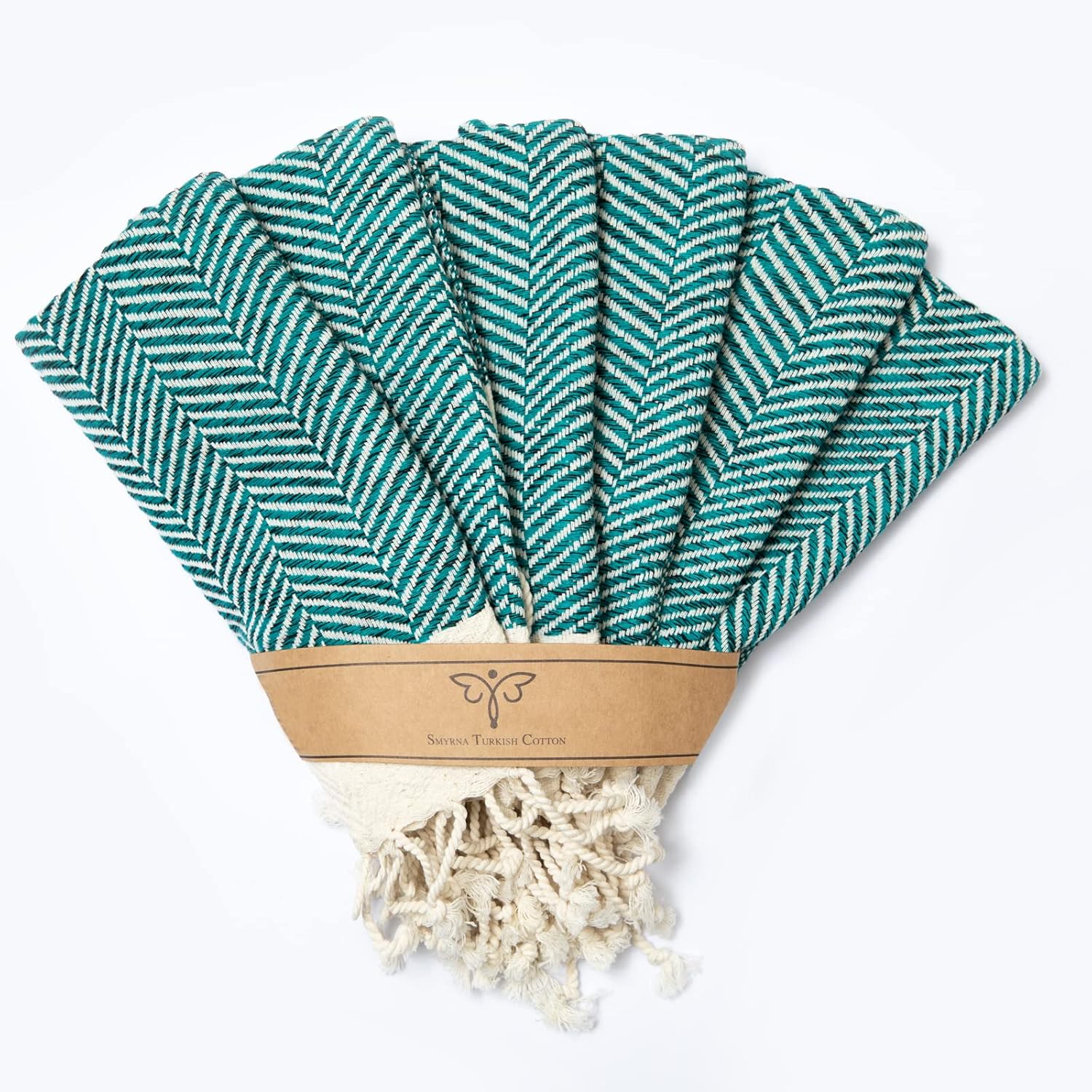 SMYRNA TURKISH COTTON Kitchen Dish Towels Herringbone