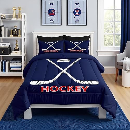 Miniatura 100 de Castle Fairy Juego de ropa de cama de béisbol, tamaño matrimonial, juego de edredón de 3 piezas para niños, niños, adolescentes, decoración