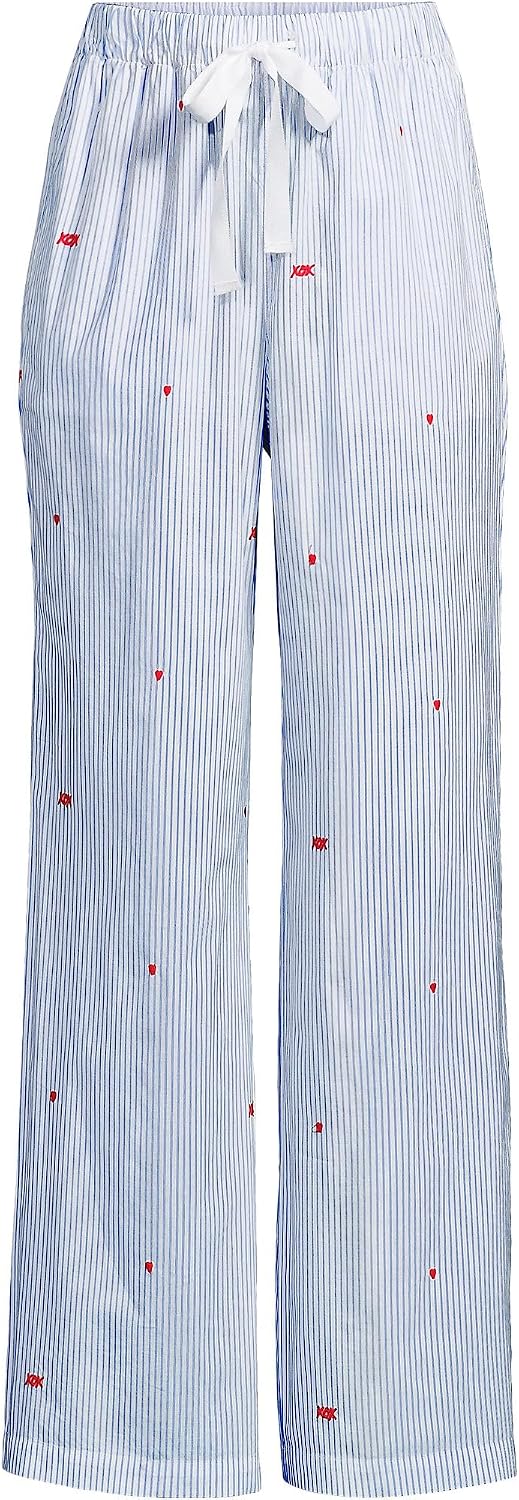 Lands' End Women's Poplin Wide Leg Sleep Pants