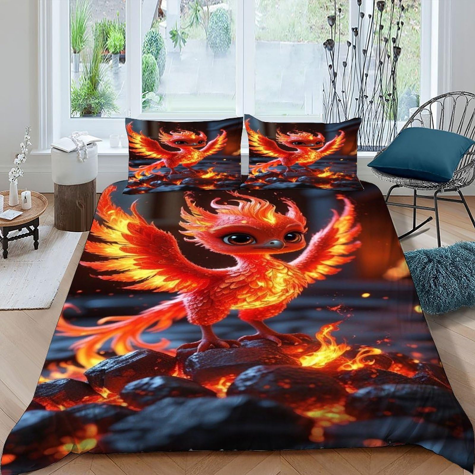 Housse de couette 3D motif imprimé animalier en tissu microfibre doux