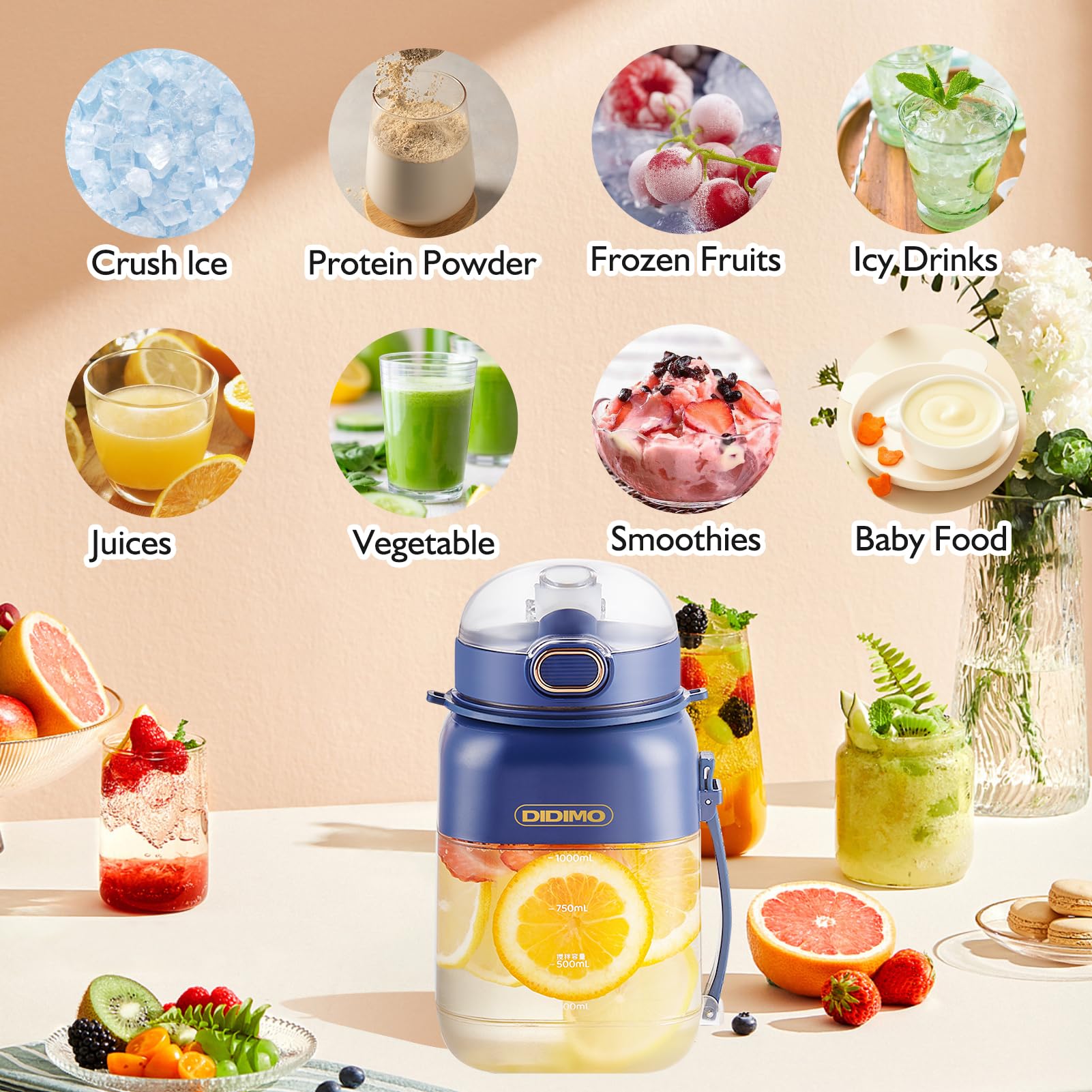 Protein Shakes Portable Blender That Can Crush Ice Portable