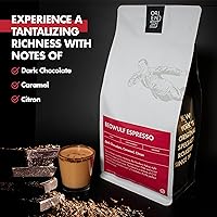 Vista 2 de Oren's Coffee - Mezcla de café espresso Beowulf en grano entero, tostado oscuro, 100% arábica de grado especial, citrona de chocolate amargo