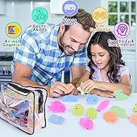 Vista 9 de 100 Piezas de Juguetes Squishy Mochi para Recuerdos de Fiesta para Niños, Rellenos de Bolsas de Dulces, Squishies Mini Juguetes para Alivio