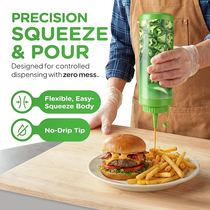 Set de 4 Dispensadores para Salsa COMPAC HOME, 12 oz, BPA Free miniatura 3